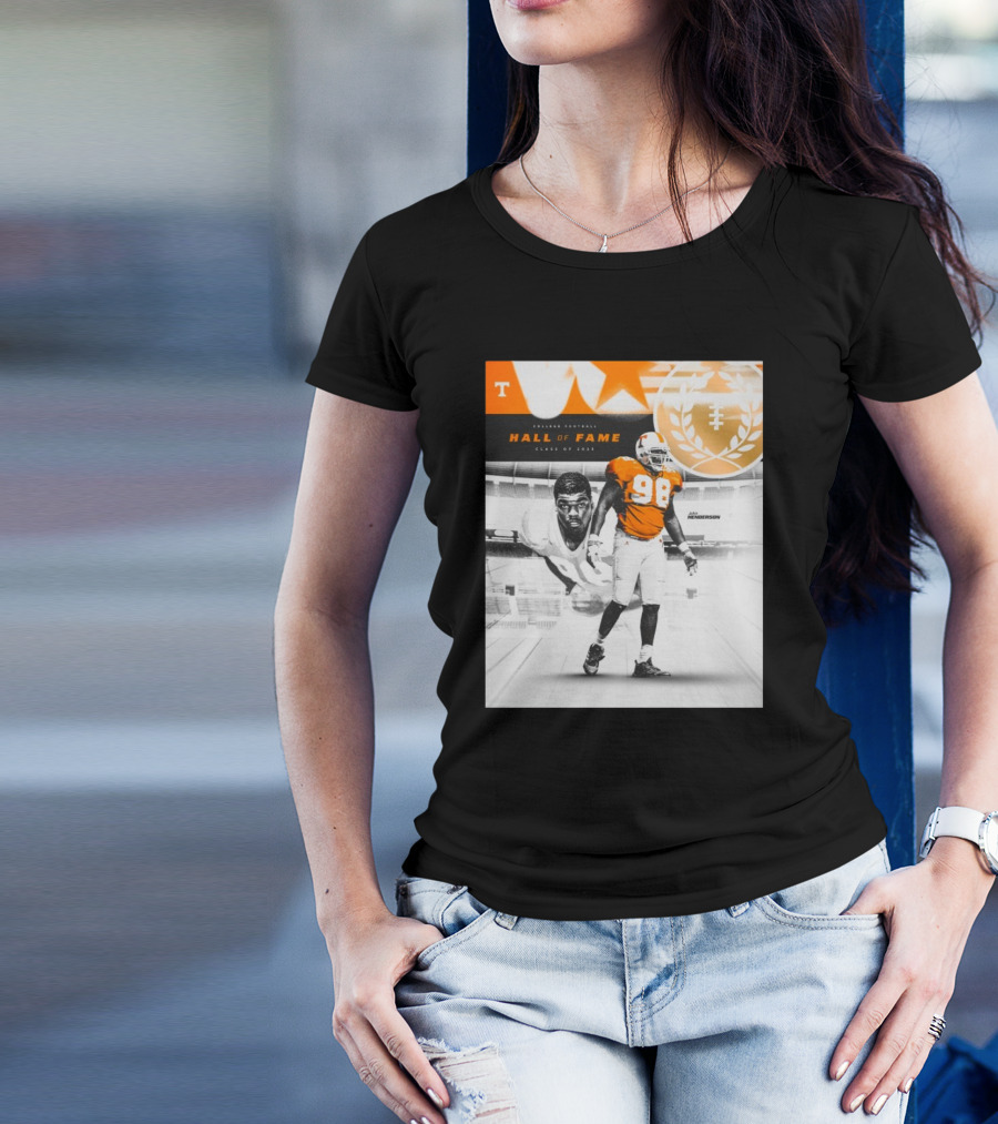 Tennessee Vols John Henderson College Football Hall Of Fame Class Of 2025 Anniversary T-Shirt