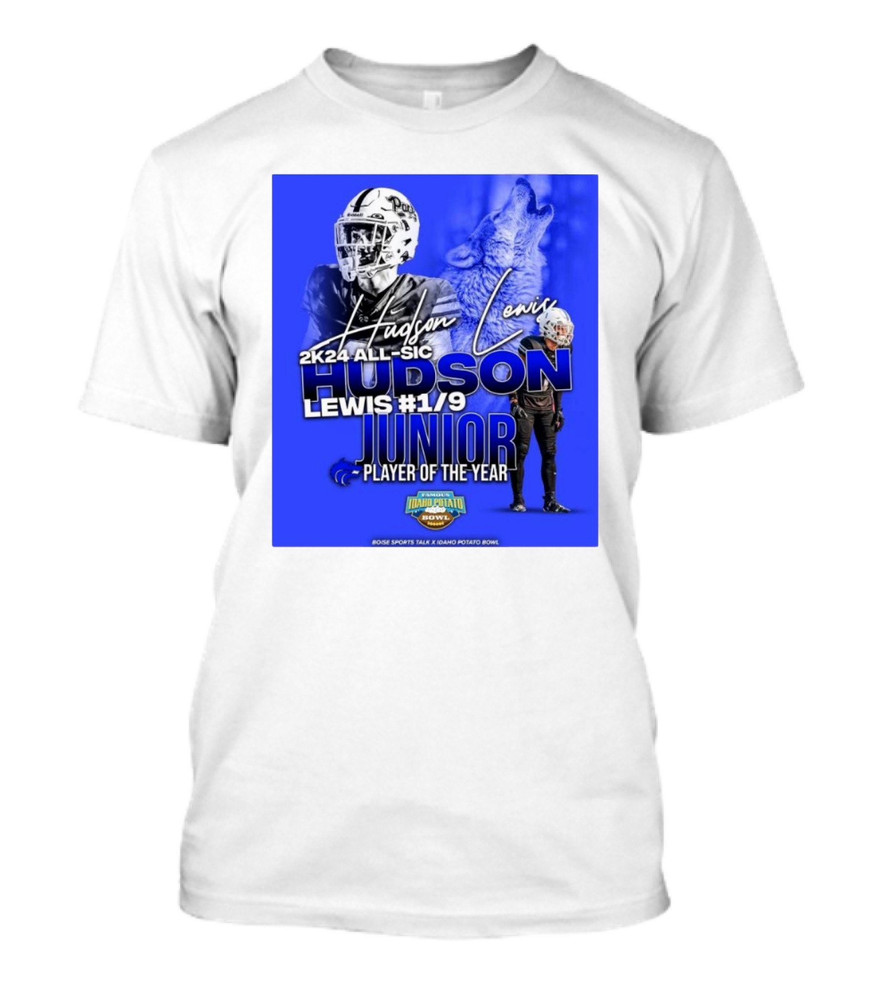 Hudson Lewis 2K24 All-SIC Junior Player Of The Year Lewis #1/9 Promo T-Shirt