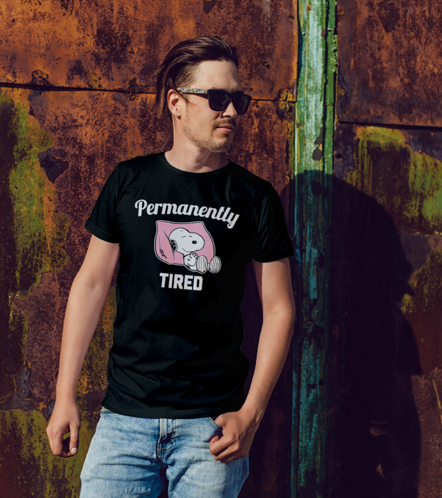 Permanently Tired Sleep Snoopy Peanuts T-Shirt