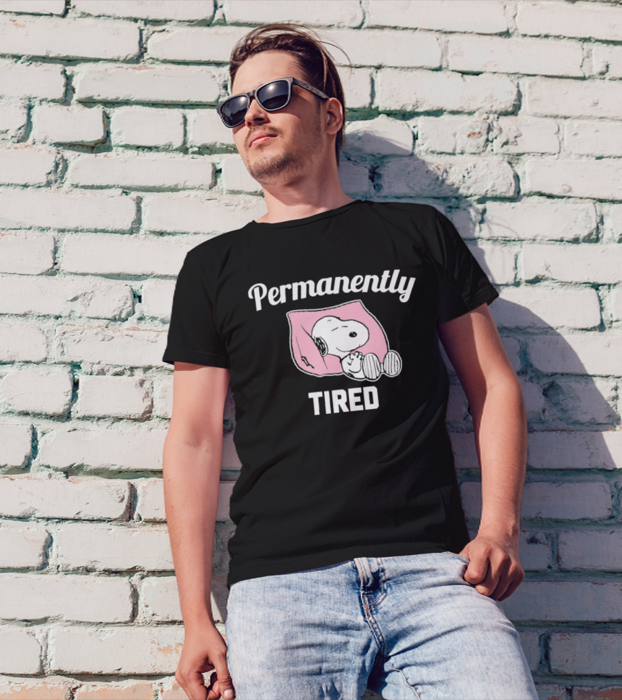 Permanently Tired Sleep Snoopy Peanuts T-Shirt