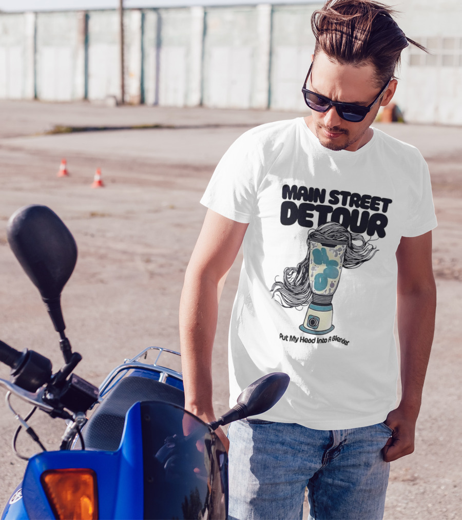 Main Street Detour Put My Head Into A Blender Surreal Hair Blender T-Shirt