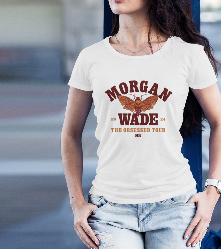 Morgan Wade 2024 The Obsessed Tour Skull Moth MW T-Shirt
