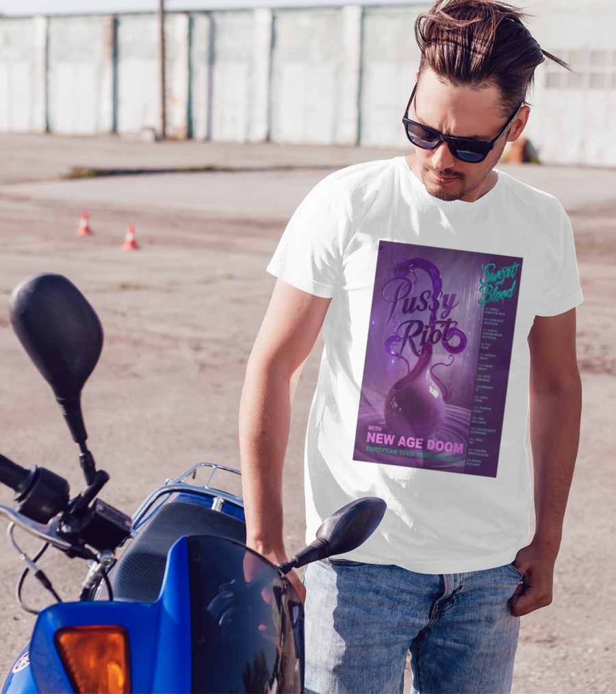 Pussy Riot Sweat And Blood Tour February 2025 With New Age Doom European Dates T-Shirt