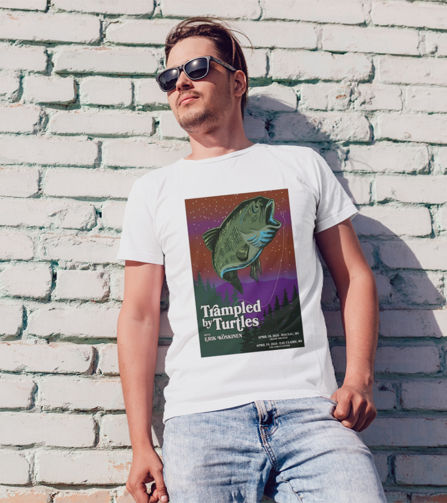 Trampled By Turtles With Erik Koskinen Wausau WI April 18 2025 Eau Claire WI April 19 2025 Grand Theatre Pablo Center T-Shirt