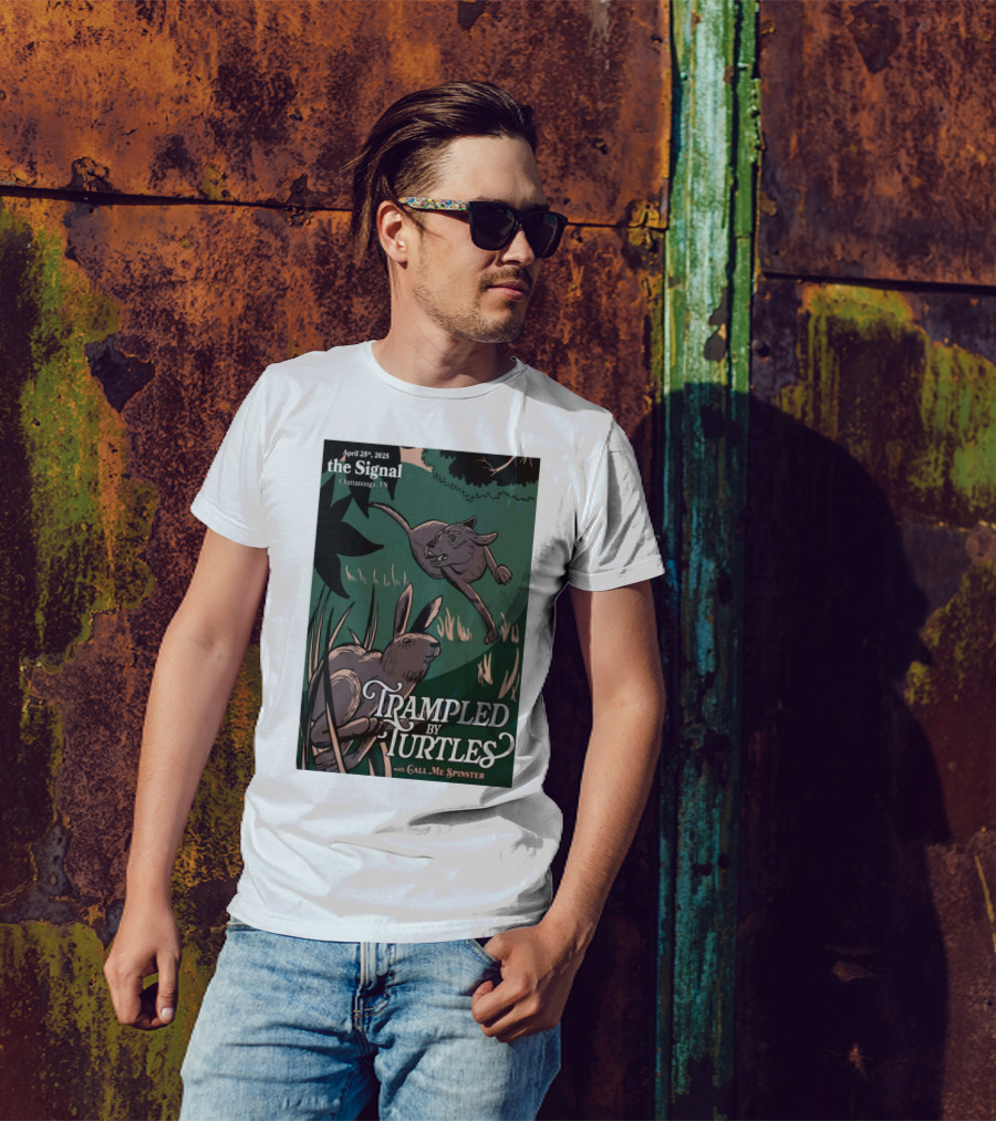 April 25 2025 The Signal Chattanooga TN Trampled By Turtles With Call Me Spinster兔 T-Shirt
