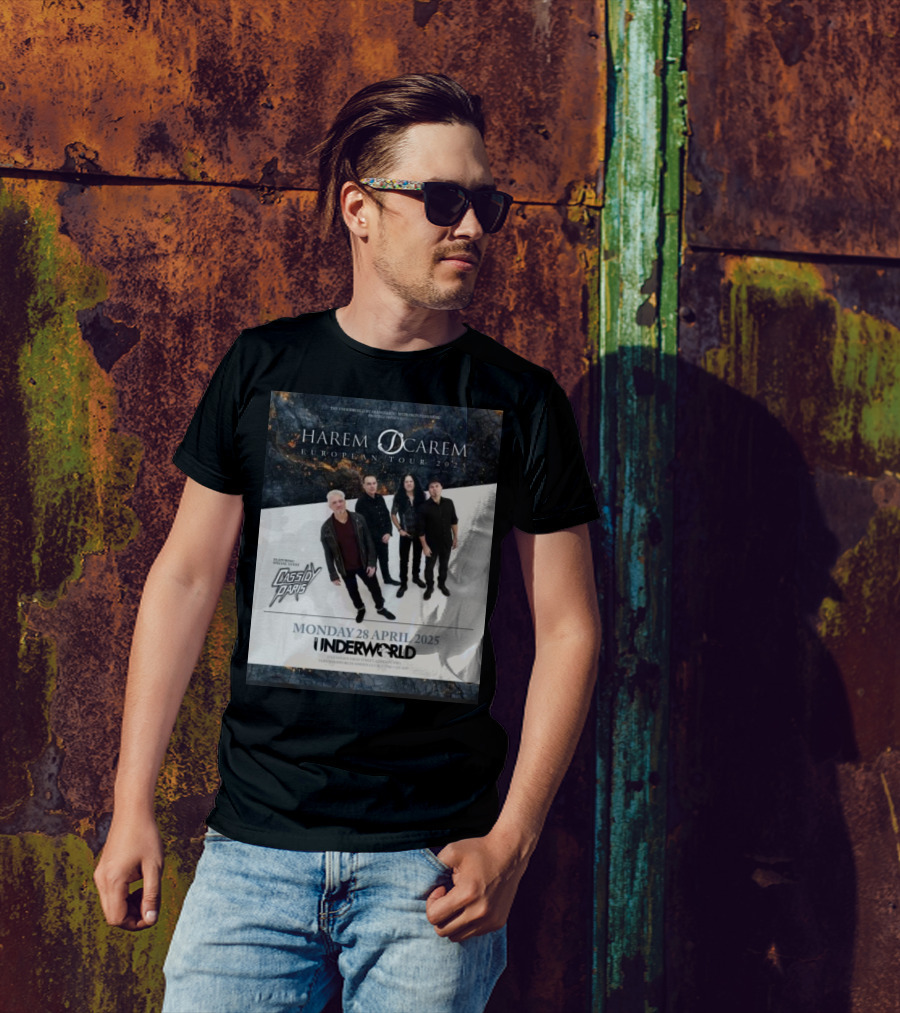 Harem Scarem European Tour 2025 Featuring Cassidy Paris Monday 28 April Underworld London T-Shirt