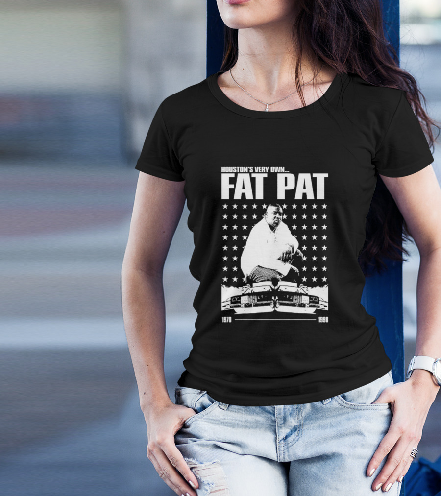 Houston’s Very Own Fat Pat 1970-1998 Featuring Star Pattern And Car Graphics T-Shirt