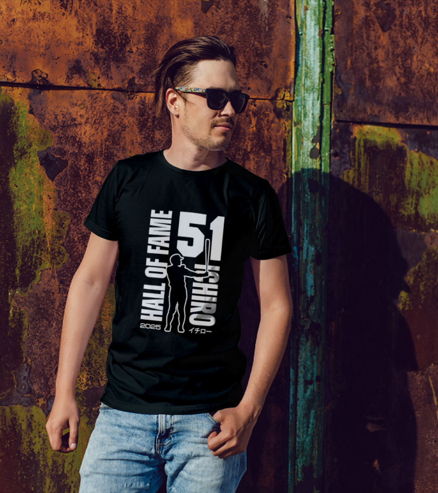 Ichiro Suzuki 51 Hall Of Fame 2025 Baseball Mariners T-Shirt