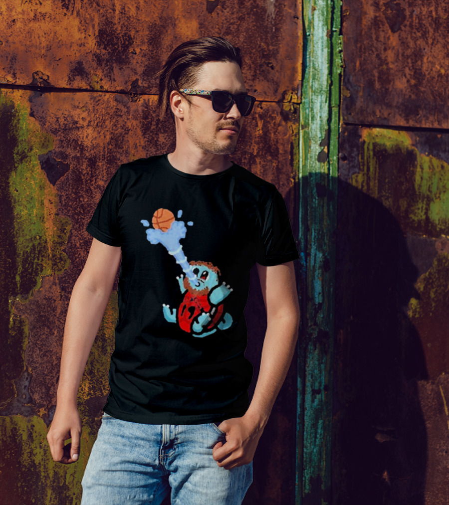 Jakob Poeltl Squirtle Toronto Raptors Basketball Fusion T-Shirt