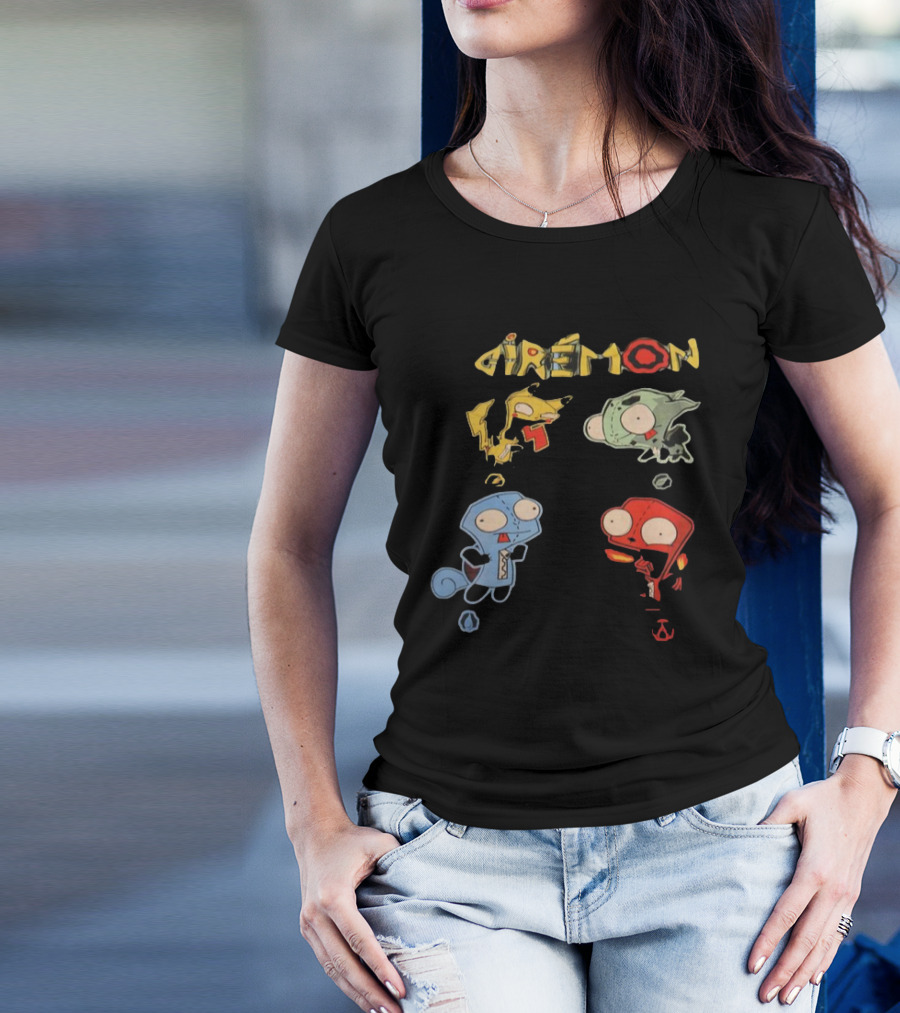 Giremon Invader Zim Characters With Colorful Transformations T-Shirt