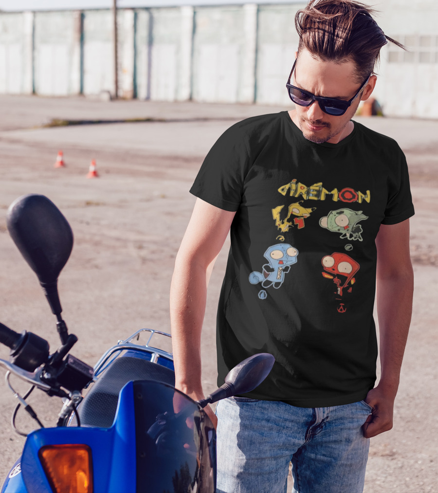 Giremon Invader Zim Characters With Colorful Transformations T-Shirt