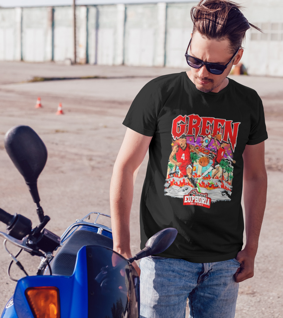 "Green 4 Planet Euphoria Basketball 1950-2024" T-Shirt