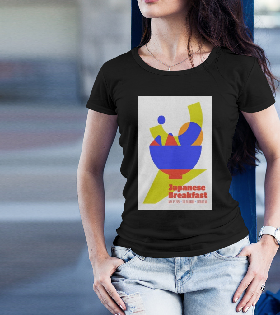 Japanese Breakfast May 3 2025 The Fillmore Detroit MI Abstract Shapes Bowl Design T-Shirt