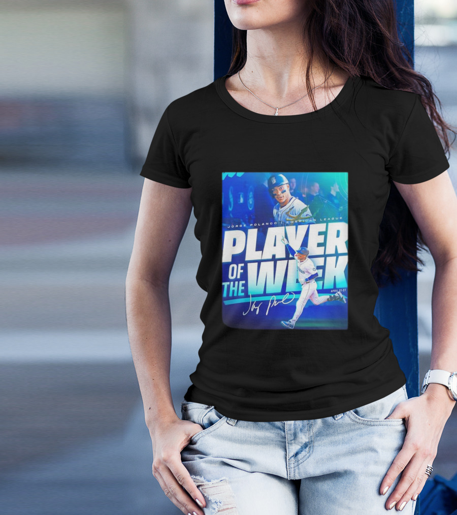 Jorge Polanco American League Player Of The Week April 21-27 Signature T-Shirt