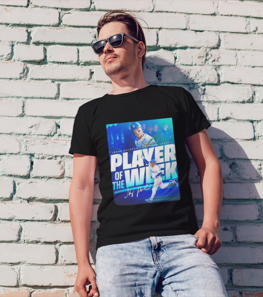 Jorge Polanco American League Player Of The Week April 21-27 Signature T-Shirt