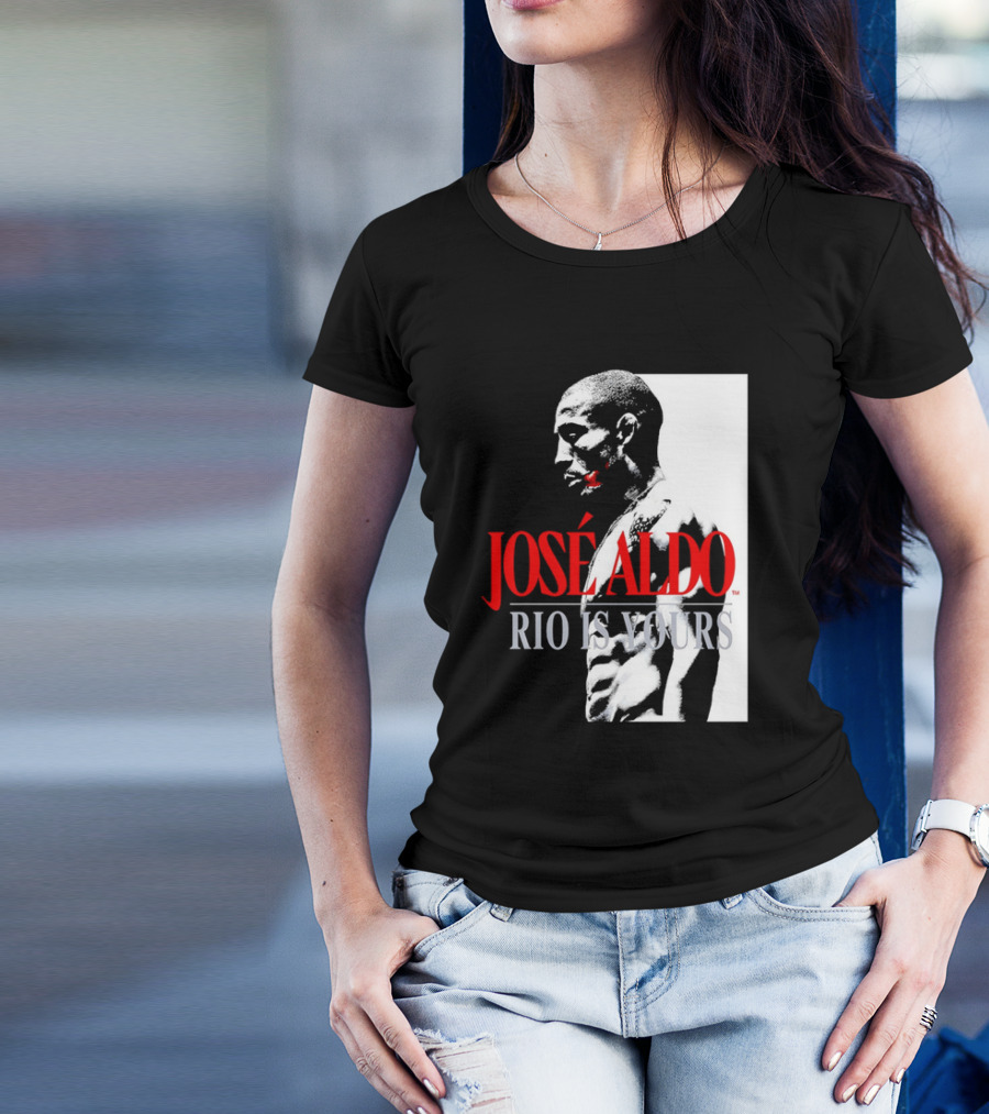 José Aldo Rio Is Yours Retro Black And White Profile T-Shirt