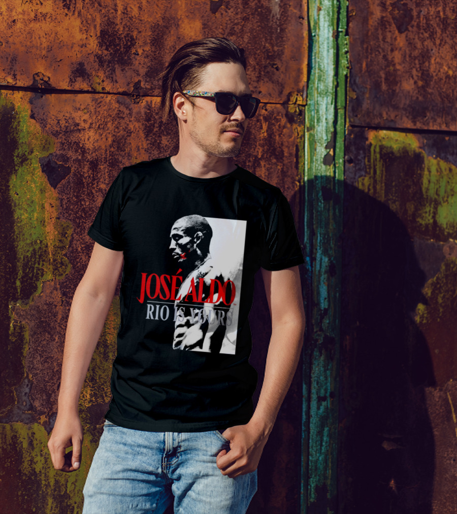 José Aldo Rio Is Yours Retro Black And White Profile T-Shirt