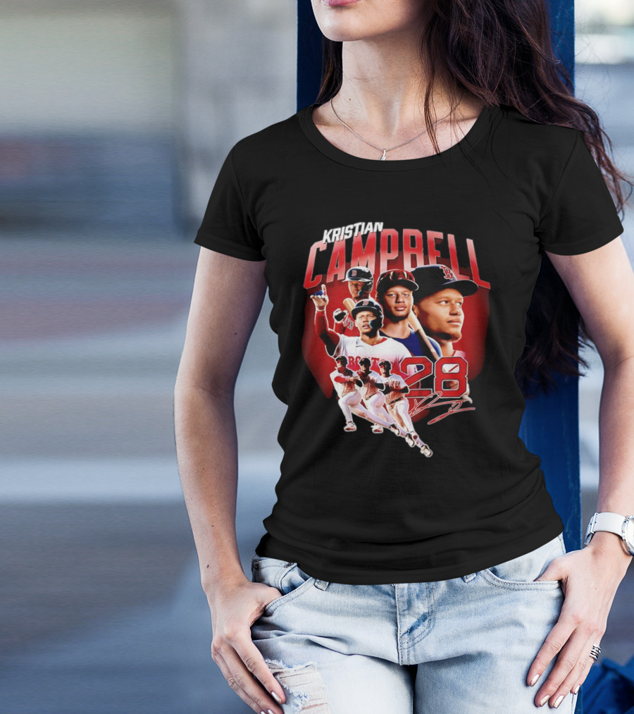 Kristian Campbell Baseball Red Sox Number 28 T-Shirt