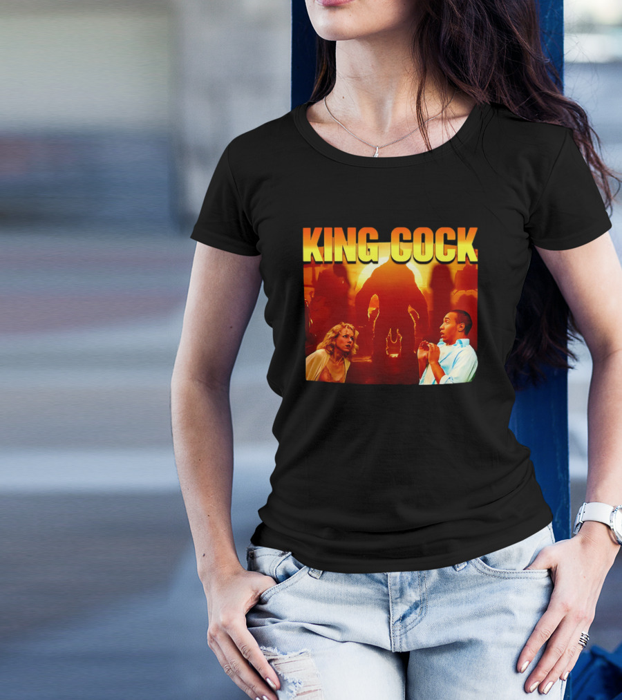 King Cock Movie Tribute Parody With Surprised Characters T-Shirt