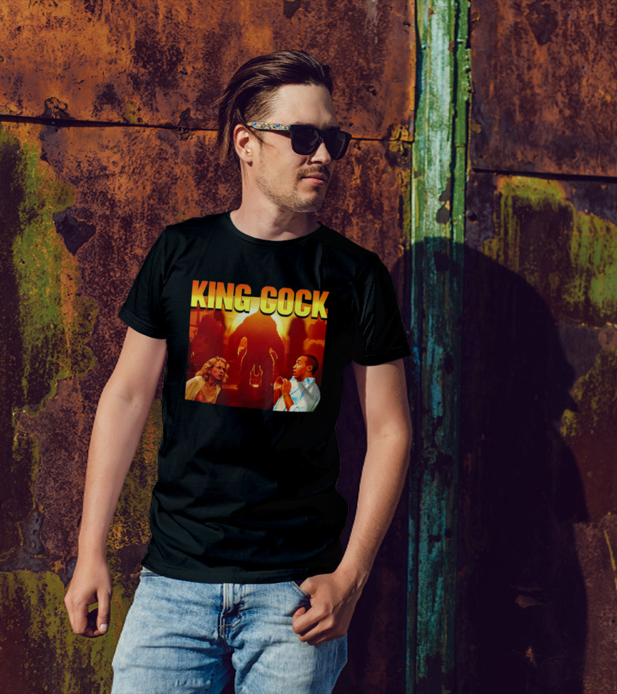King Cock Movie Tribute Parody With Surprised Characters T-Shirt