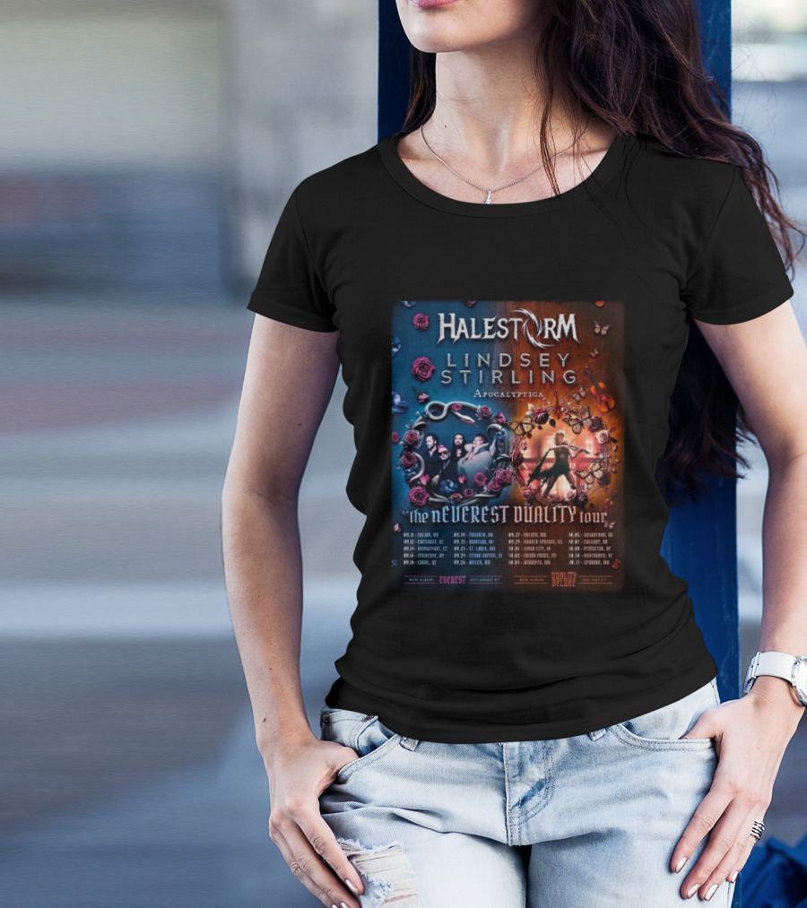 Halestorm Lindsey Stirling Apocalyptica The Neverest Duality Tour 2025 T-Shirt
