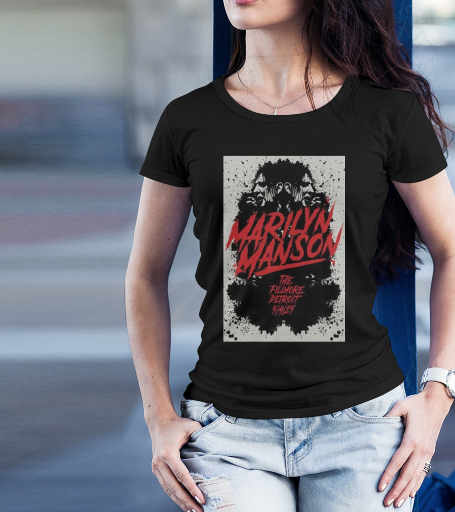 Marilyn Manson The Fillmore Detroit May 4 2025 Tour T-Shirt