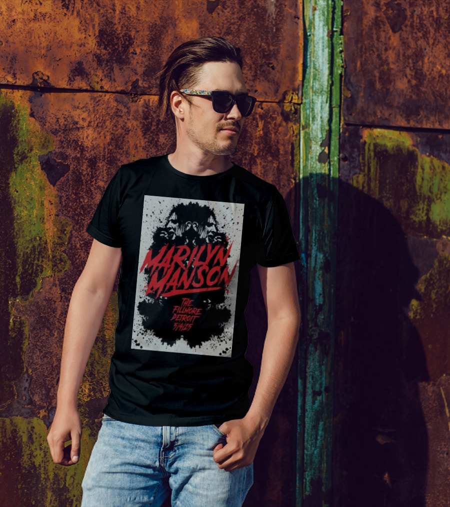 Marilyn Manson The Fillmore Detroit May 4 2025 Tour T-Shirt