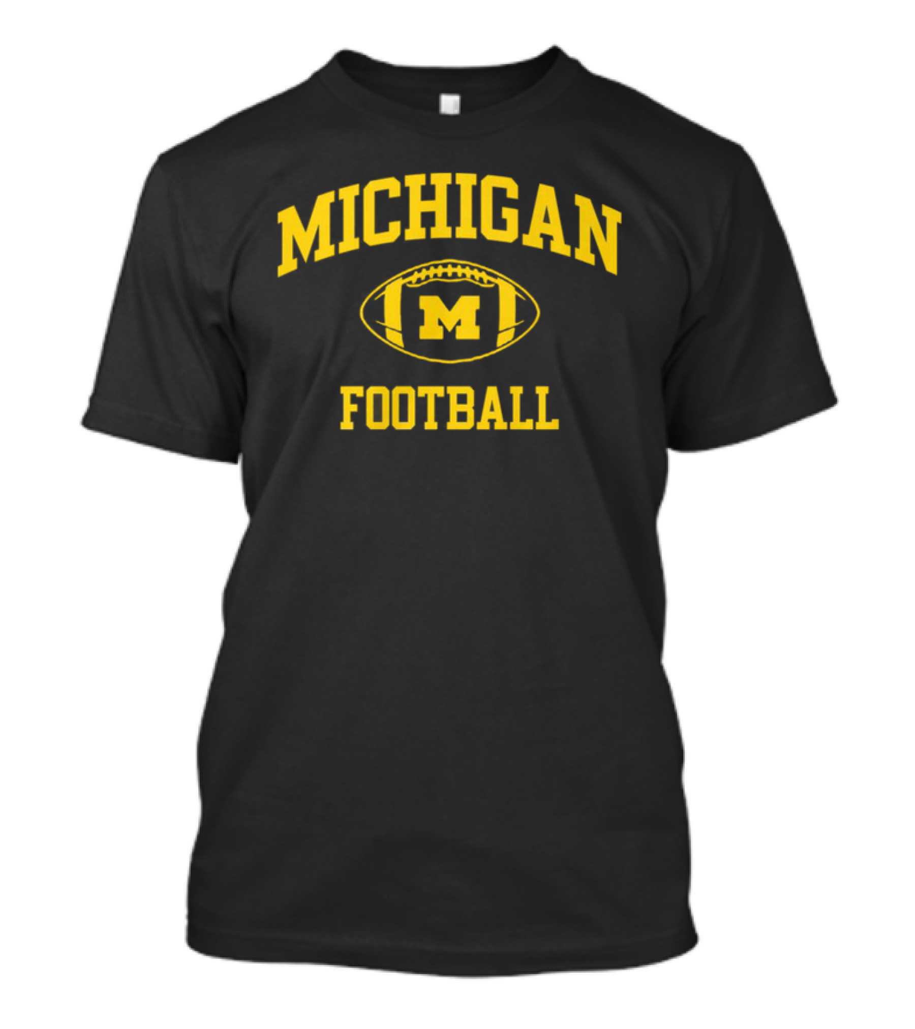 Michigan Wolverines Football Navy Classic Arched M Wordmark T-Shirt