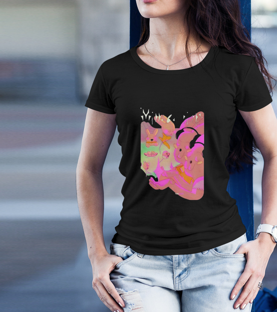 Milledenials Europe Tour 2025 Whimsical Cartoon Characters T-Shirt