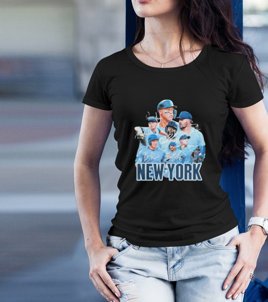 New York Yankees MLB Players Series Signatures Team Portrait T-Shirt