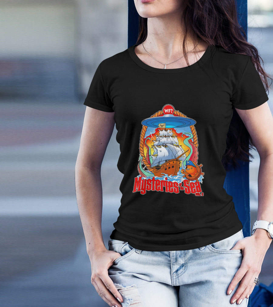 Mysteries Of The Sea Vol. 2 UFO Pirate Ship Cartoon WF? T-Shirt