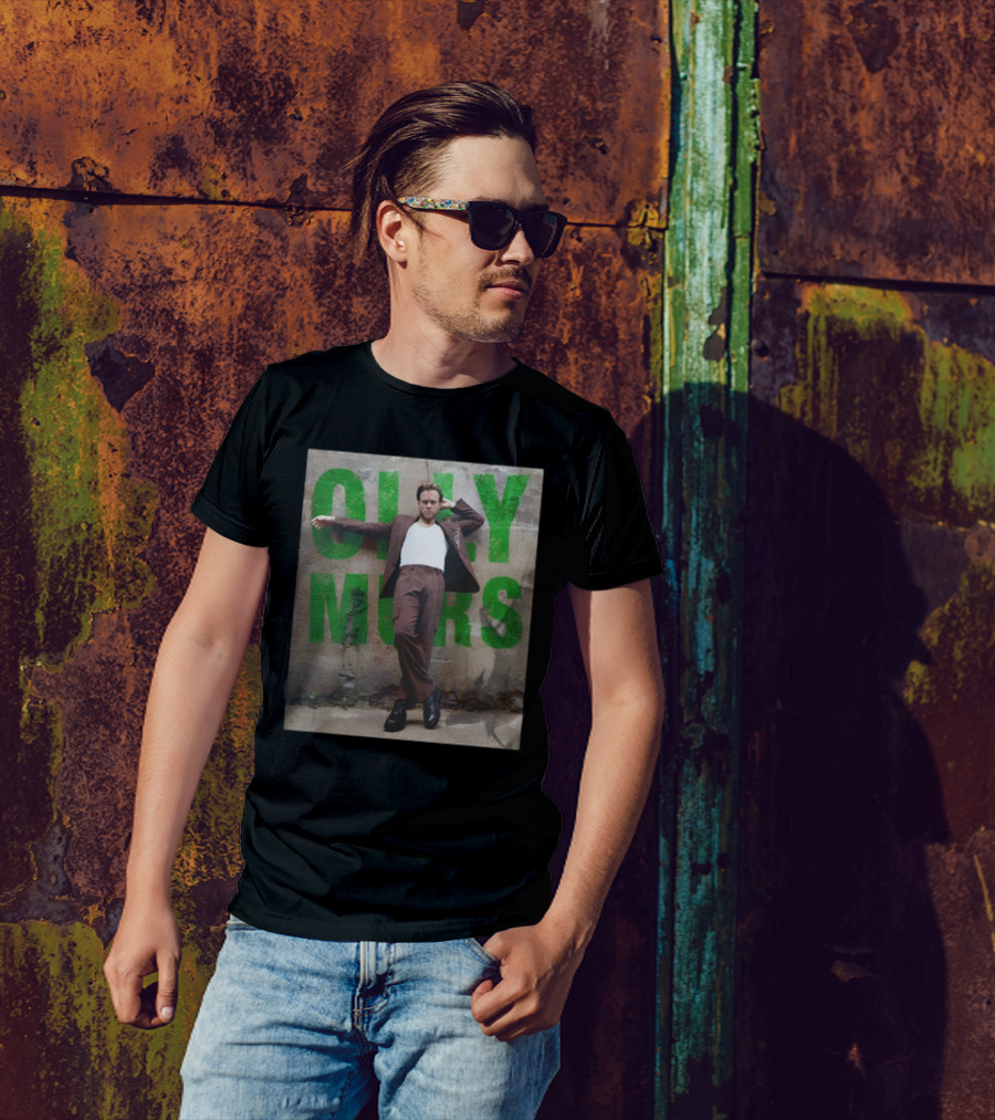 Olly Murs 15 Years Of Hits 2025 Bold Green Wall Fashion Pose T-Shirt