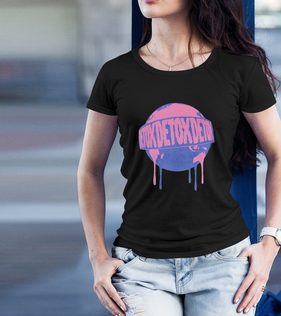 One OK Rock Detox Tour 2025 Dripping Globe Japan T-Shirt