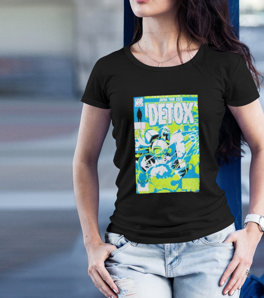 One Ok Rock Detox Japan Tour 2025 プルオーバーパーカー Blue And Green Robot Motif Comic Style T-Shirt