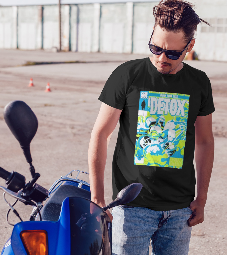 One Ok Rock Detox Japan Tour 2025 プルオーバーパーカー Blue And Green Robot Motif Comic Style T-Shirt