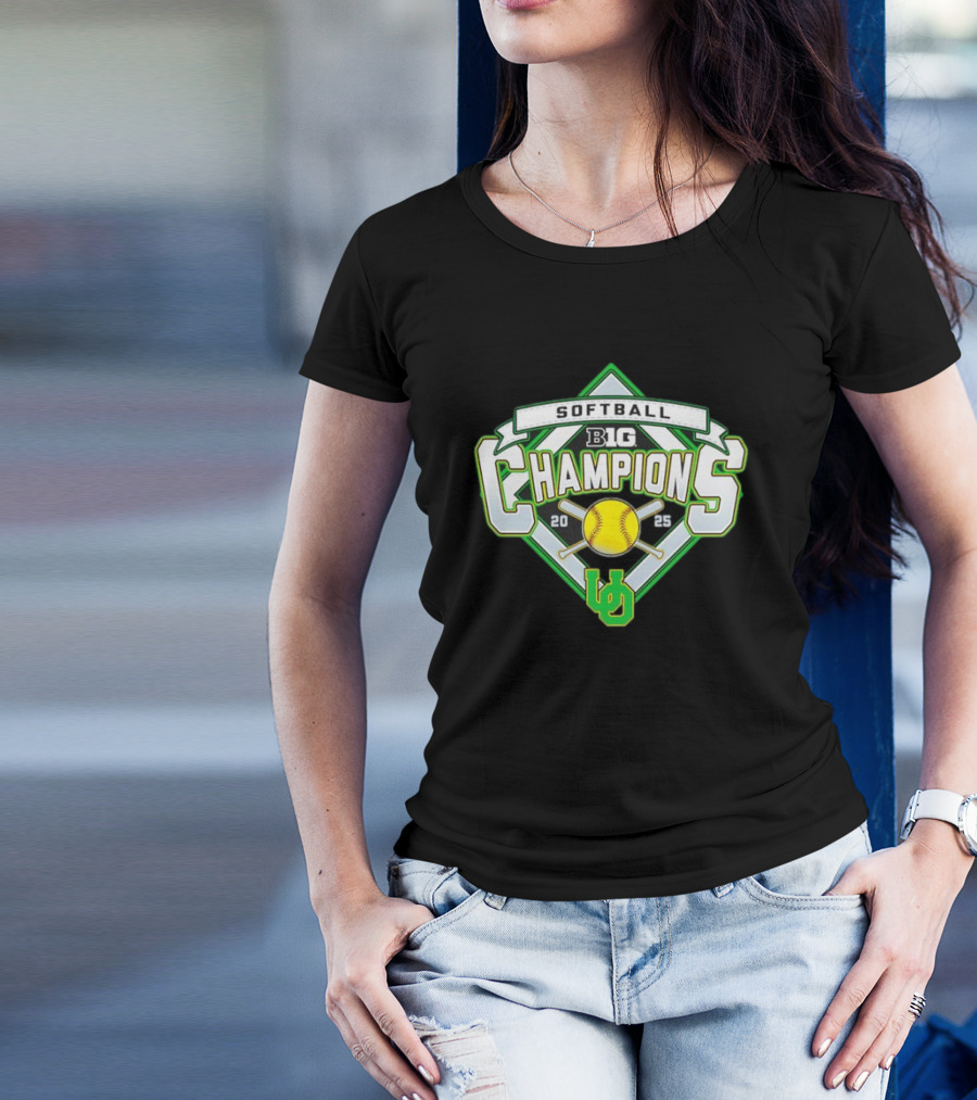 Big Ten Softball Champions 2025 Oregon Ducks  T-Shirt