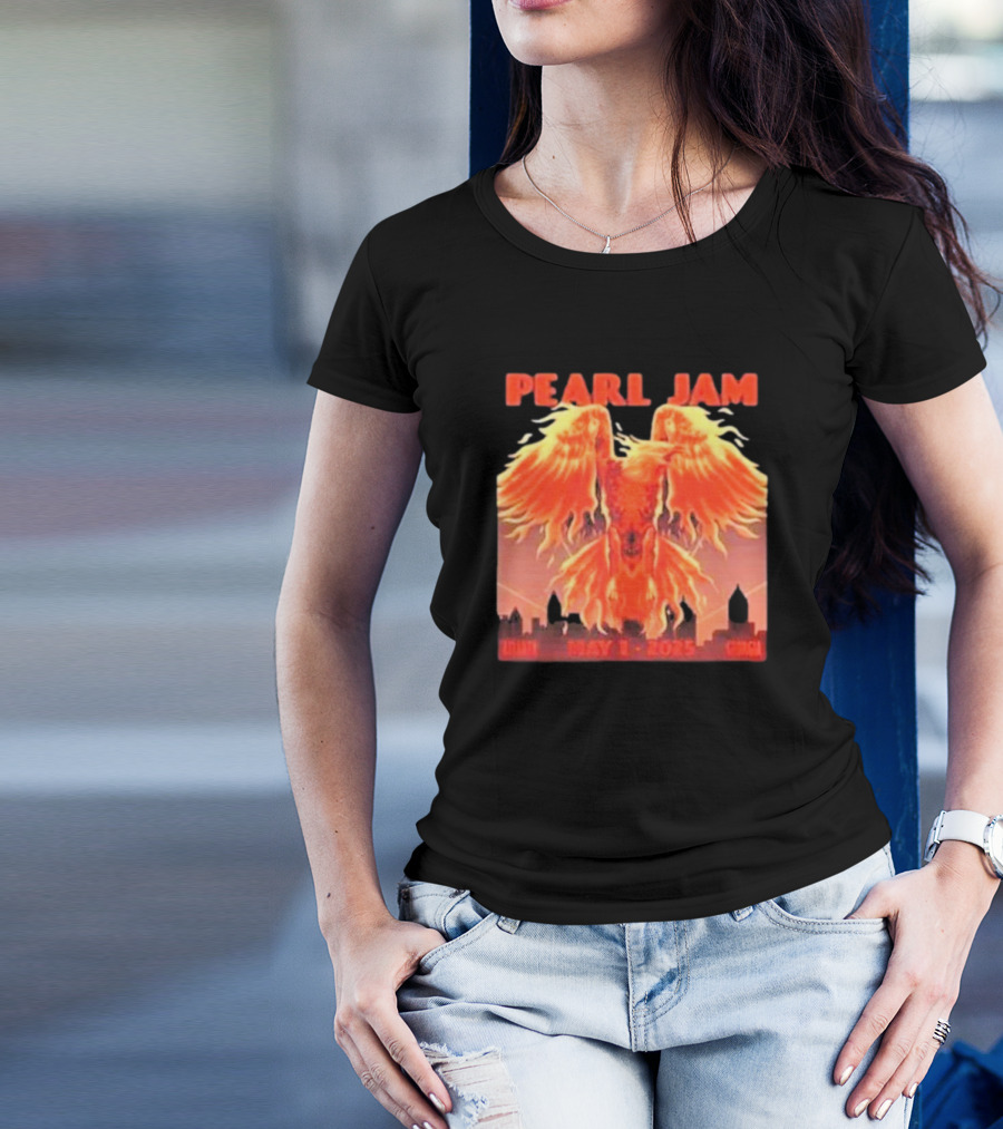 Pearl Jam Atlanta May 1 2025 Dark Matter World Tour Phoenix Imagery T-Shirt