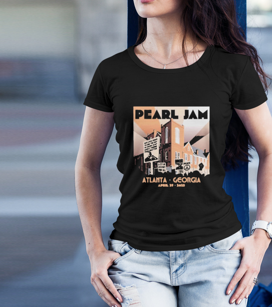 Pearl Jam Atlanta Georgia April 29 2025 Event Dark Matter US Tour T-Shirt