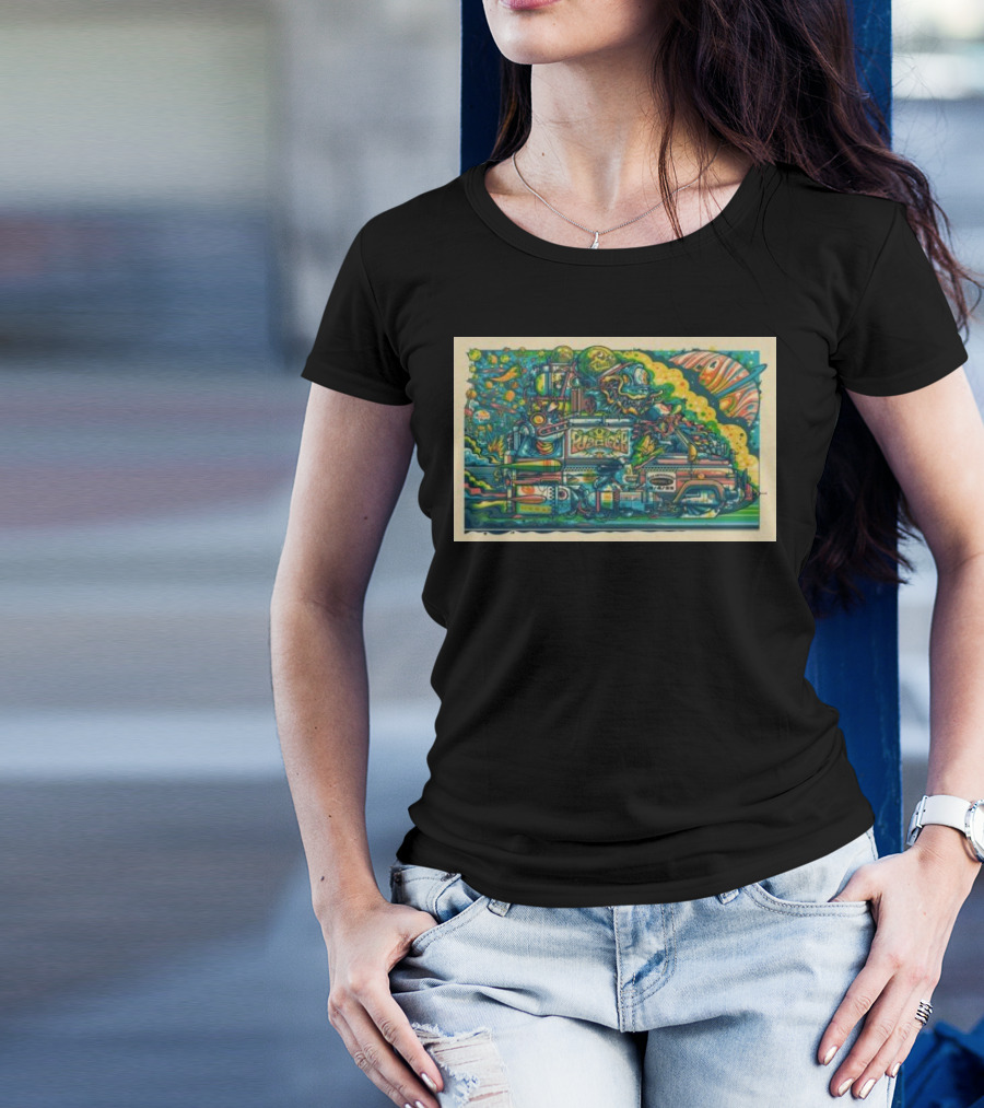 Puscifer Orion Amphitheater Huntsville May 4 2025 Concert Psychedelic Space Art Truck Theme T-Shirt