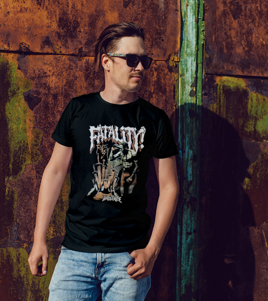 Randy Brown Rudeboy Fatality Full Violence Skeleton Warrior T-Shirt