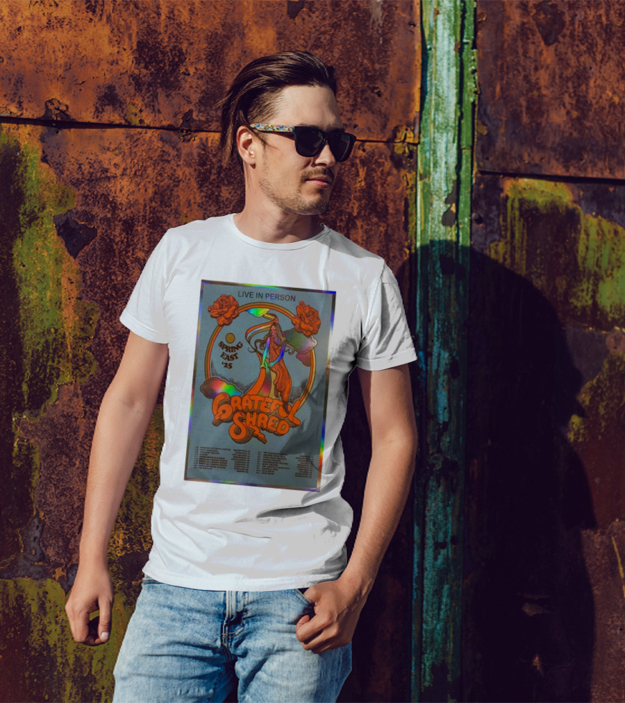 Live In Person Grateful Shred Spring East 2025 Tour Dates Apr & May T-Shirt