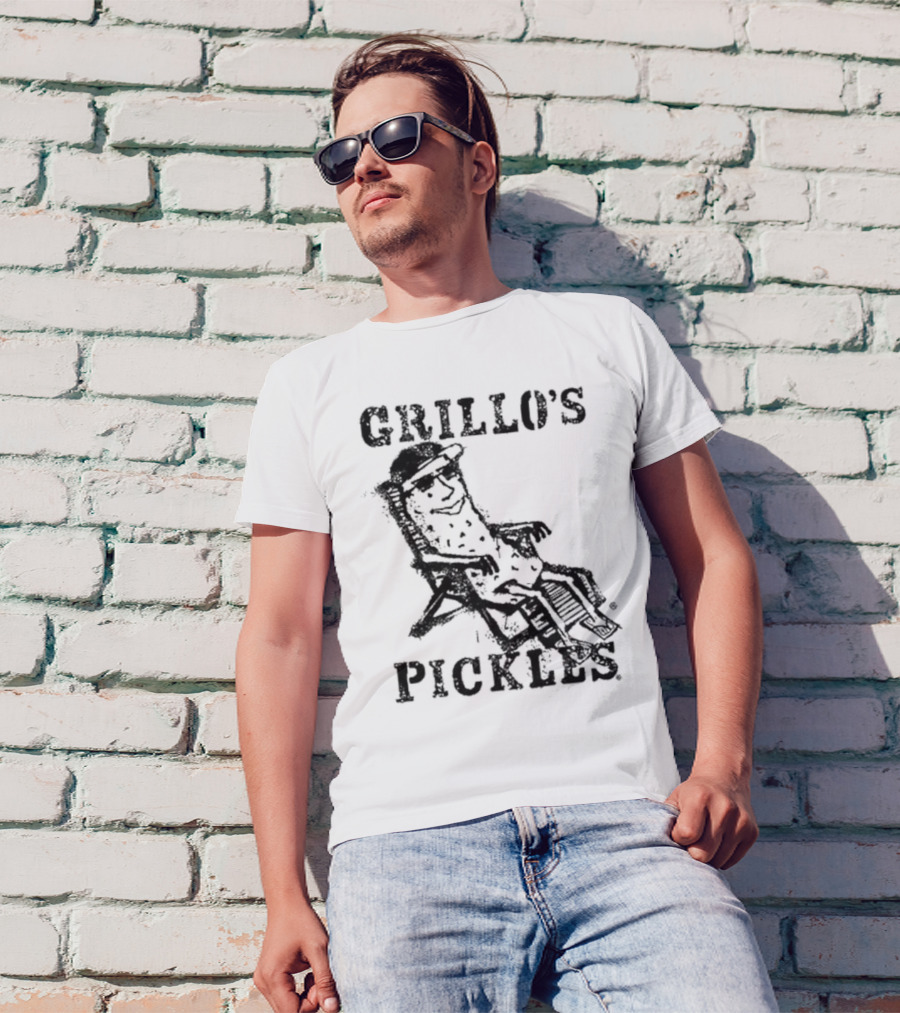 Grillo's Pickles Graffiti Pickle Image T-Shirt