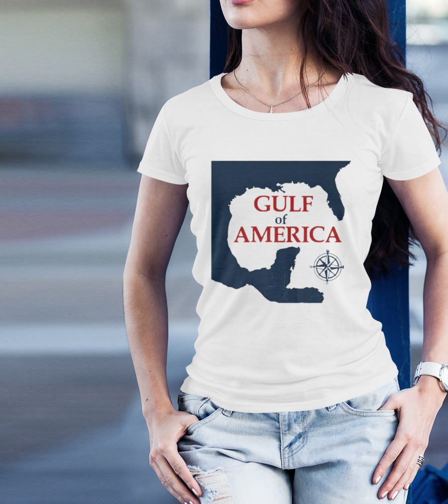 Gulf Of America Trump Map Compass Graphic T-Shirt