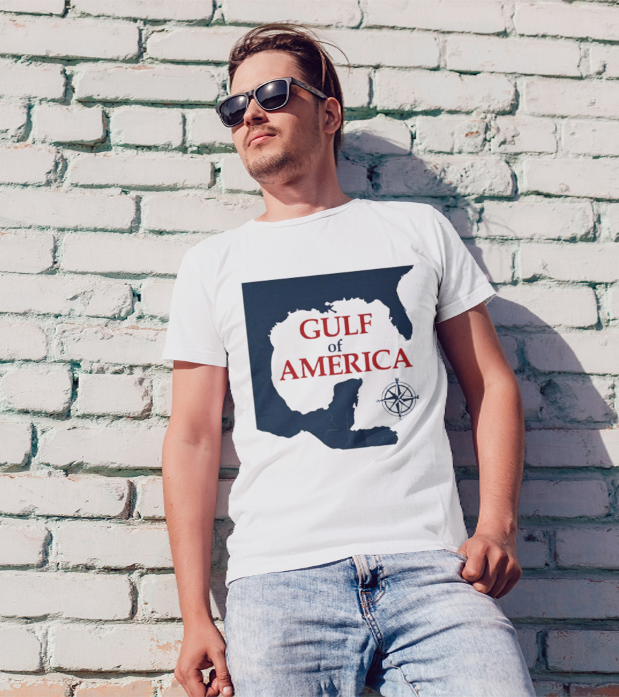 Gulf Of America Trump Map Compass Graphic T-Shirt