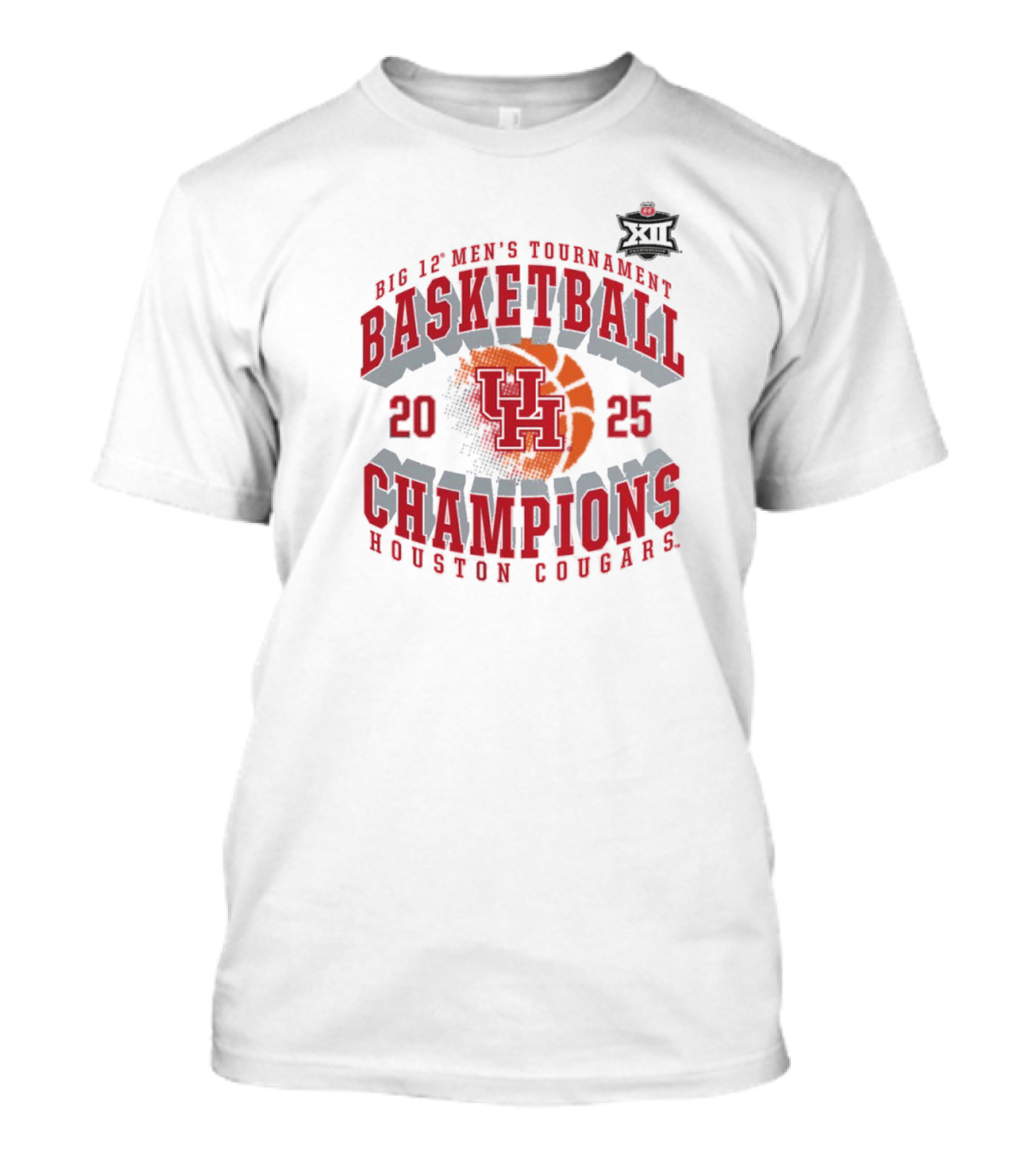 Big 12 Men's Tournament Basketball 2025 Champions Houston Cougars Phillips 66 T-Shirt