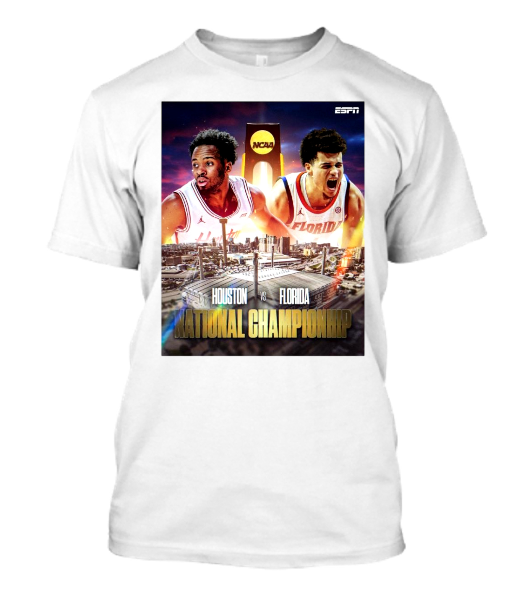 Houston Cougars Florida Gators NCAA National Championship ESPN T-Shirt