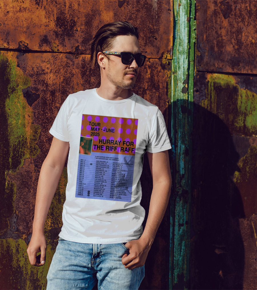 Hurray For The Riff Raff Tour May-June 2025 San Francisco The Chapel Event With Support From Merce Lemon T-Shirt
