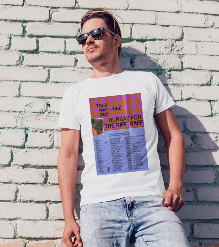 Hurray For The Riff Raff Tour May-June 2025 San Francisco The Chapel Event With Support From Merce Lemon T-Shirt