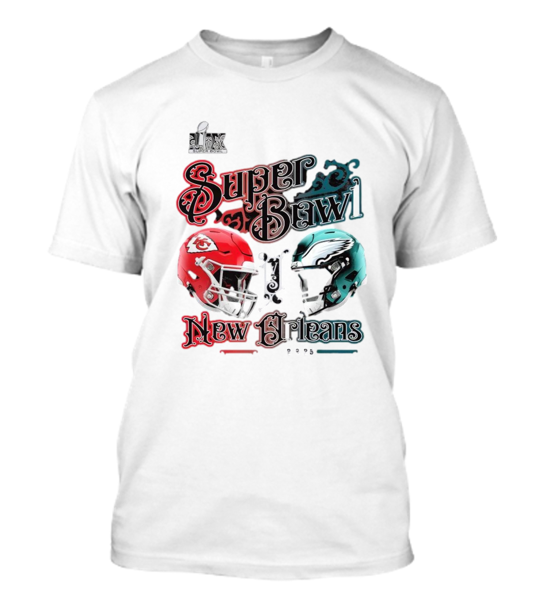 Super Bowl LIX Kansas City Chiefs Vs Philadelphia Eagles New Orleans 2025 T-Shirt
