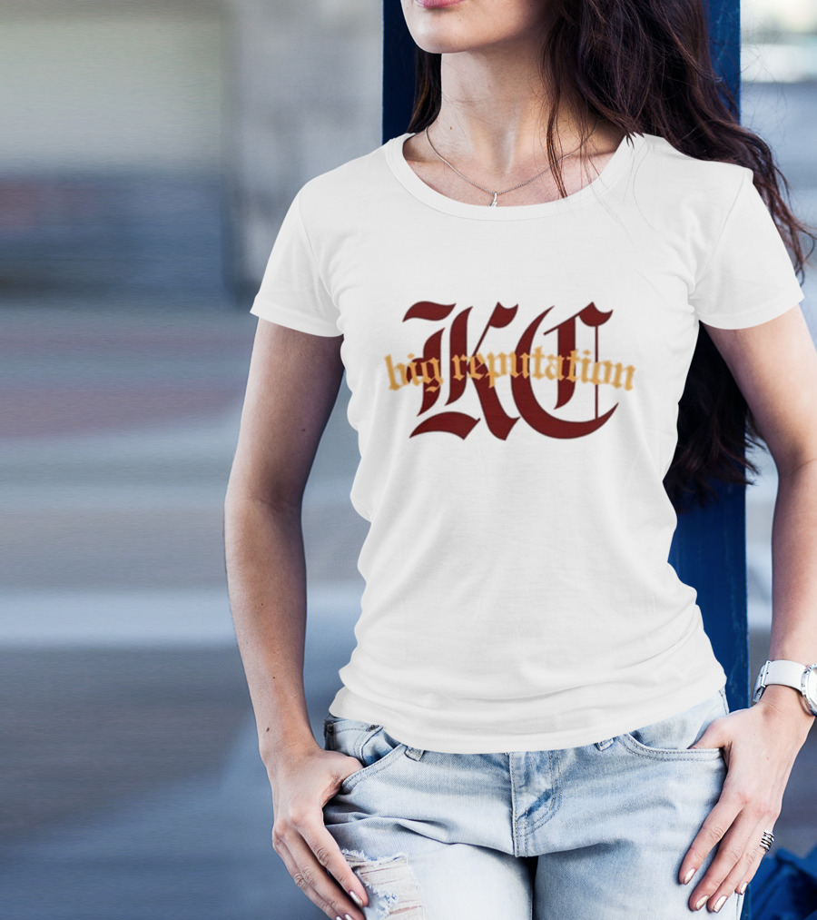 Kc Big Reputation Bold Gothic Style T-Shirt